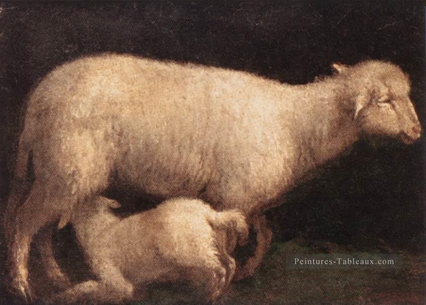 Mouton et agneau Jacopo da Ponte Jacopo Bassano animal Peintures à l'huile